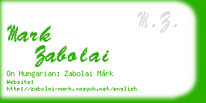mark zabolai business card
